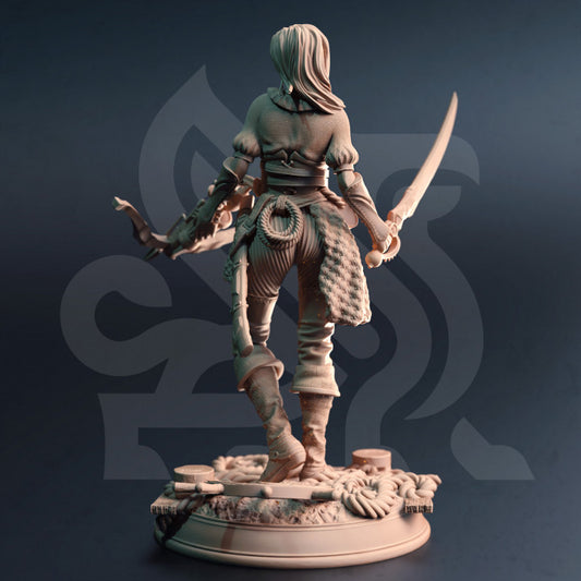 Sea Elf Corsair Pirate Ranger Miniature | Medium | DM Stash | D&D DnD Pathfinder Miniature
