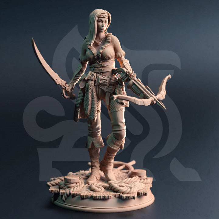 Sea Elf Corsair Pirate Ranger Miniature | Medium | DM Stash | D&D DnD Pathfinder Miniature