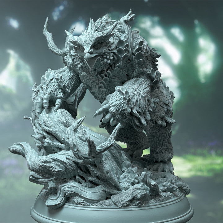 Búho oso tocado por las hadas - Firalyn (base de 50 mm)