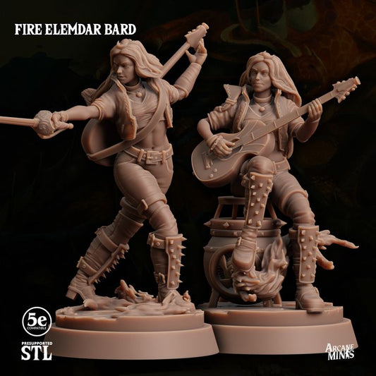 Fire Elemdar Bard - Casting (25mm Base)