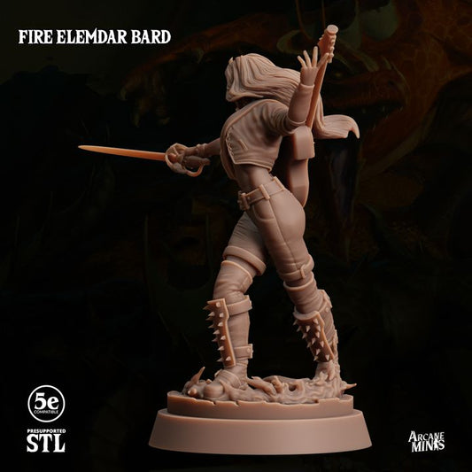 Fire Elemdar Bard - Casting (25mm Base)