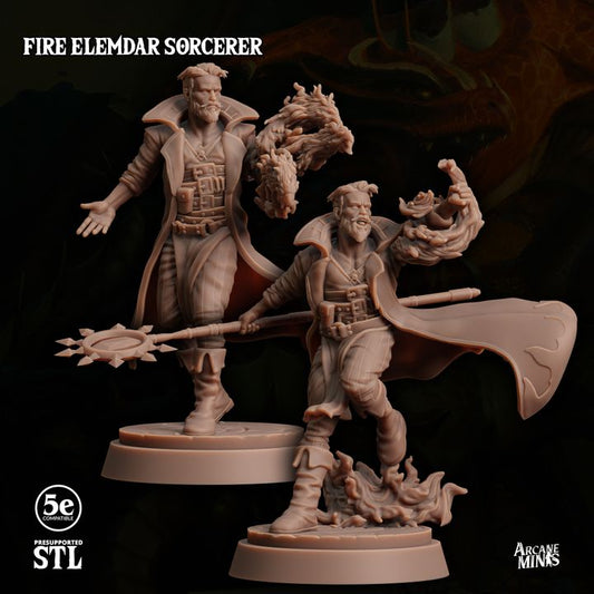 Fire Elemdar Sorcerer - Casting (25mm Base)