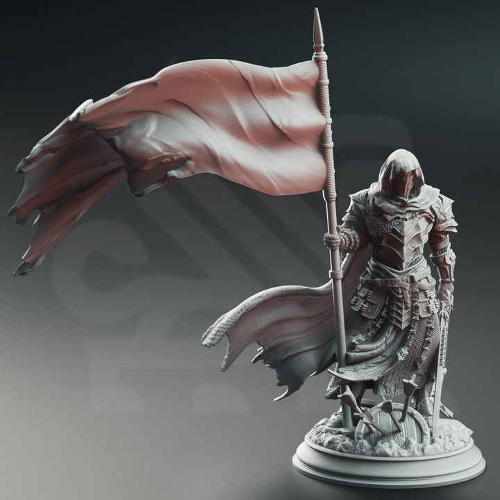 Banner Knight Guard Fighter Human | Medium | DM Stash | D&D DnD Pathfinder Miniature
