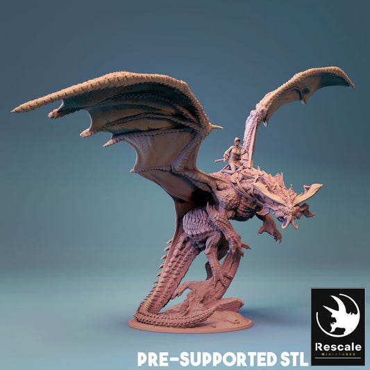 Flying Dragon - Mounted (100mm Base)