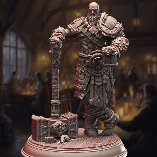 Human Barbarian - Standing (25mm Base)