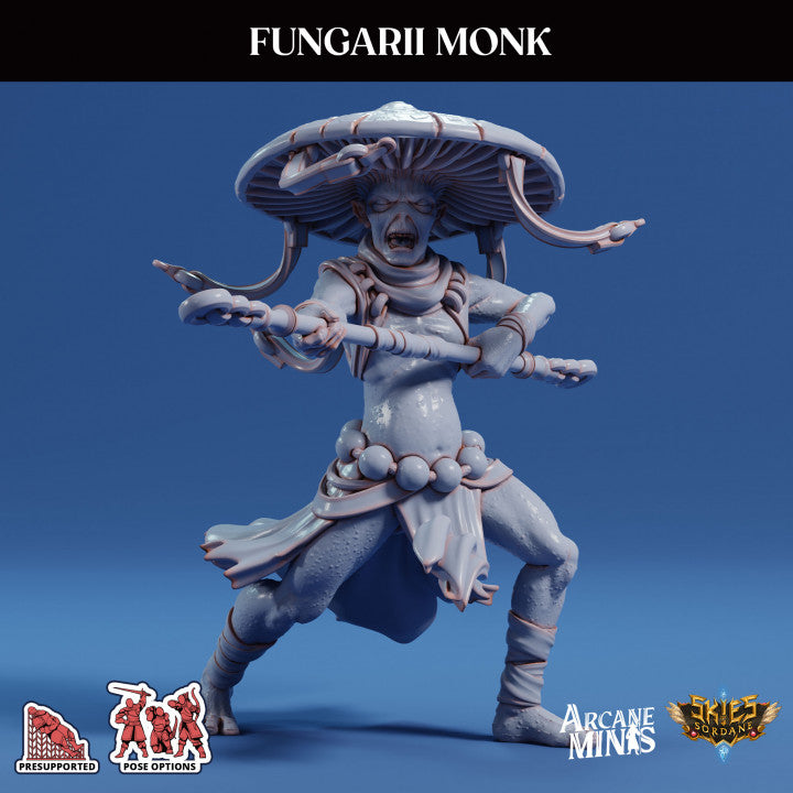 Fungarii Monk Humanoid Plants | Medium | Sordane Publishing | D&D DnD Pathfinder Miniature