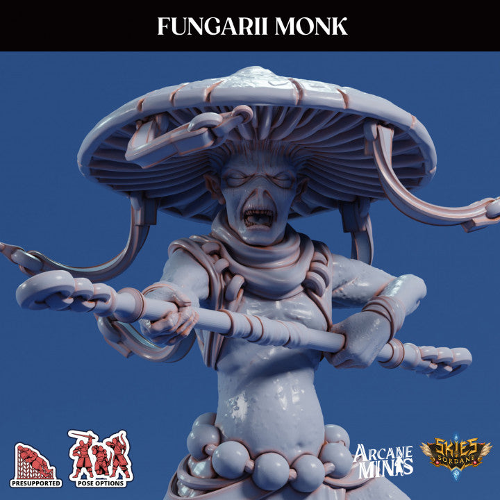 Fungarii Monk Humanoid Plants | Medium | Sordane Publishing | D&D DnD Pathfinder Miniature