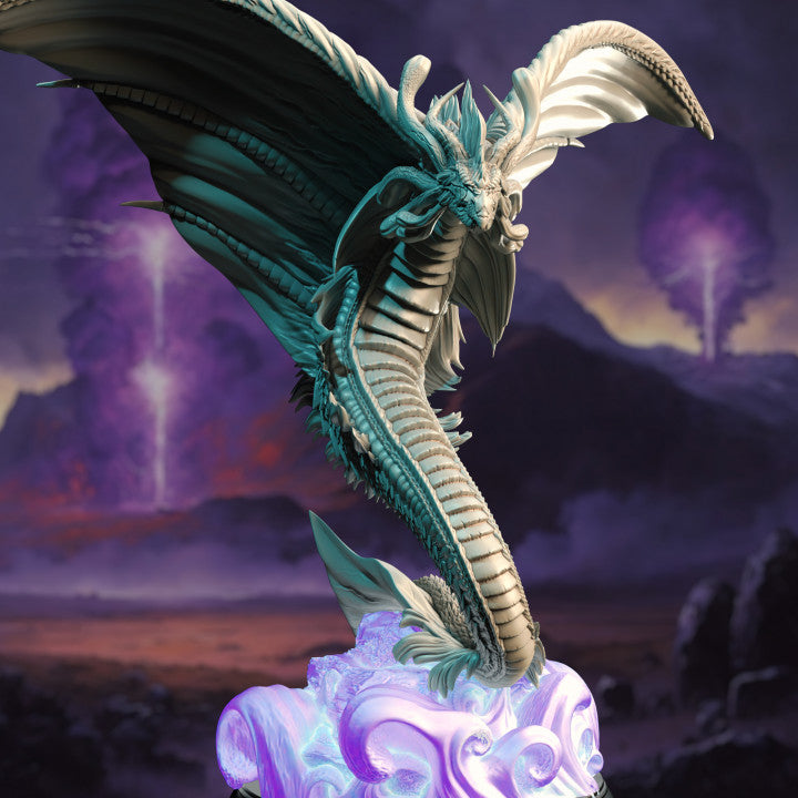 Juvenile Mana Wyrm Dragon Miniature | Large | DM Stash | D&D DnD Pathfinder Miniature