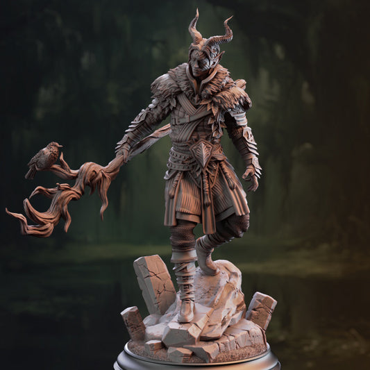 Tiefling Druid Guardian - Casting (25mm Base)
