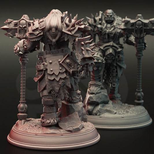 Orc Warrior War Chief Hammer | Large | DM Stash | D&D DnD Pathfinder Miniature
