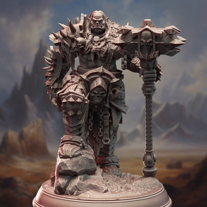 Orc Warrior War Chief Hammer | Large | DM Stash | D&D DnD Pathfinder Miniature