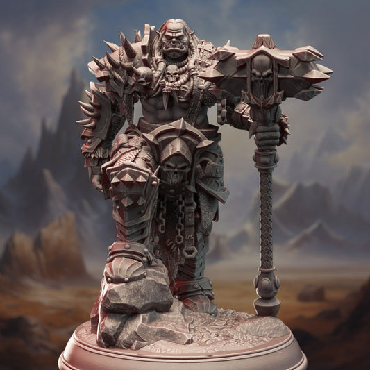 Orc Warrior War Chief Hammer | Large | DM Stash | D&D DnD Pathfinder Miniature