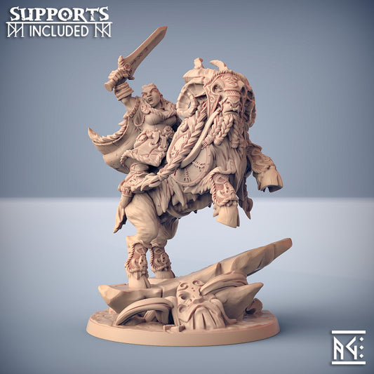 Gerta on Lok-Ghobar - Mounted (75mm Base)