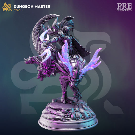 High Elf Priestess Mounted Cleric Celestial | Large | DM Stash | D&D DnD Pathfinder Miniature
