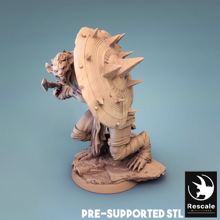 Humanoid Rat Guard Miniature | Medium | Rescale Miniatures | D&D DnD Pathfinder Miniature