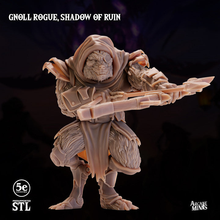 Gnoll Rogue Skyboard Stealth | Medium | Sordane Publishing | D&D DnD Pathfinder Miniature