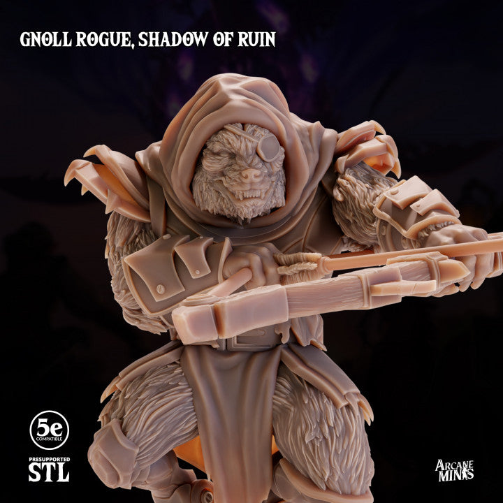 Gnoll Rogue Skyboard Stealth | Medium | Sordane Publishing | D&D DnD Pathfinder Miniature