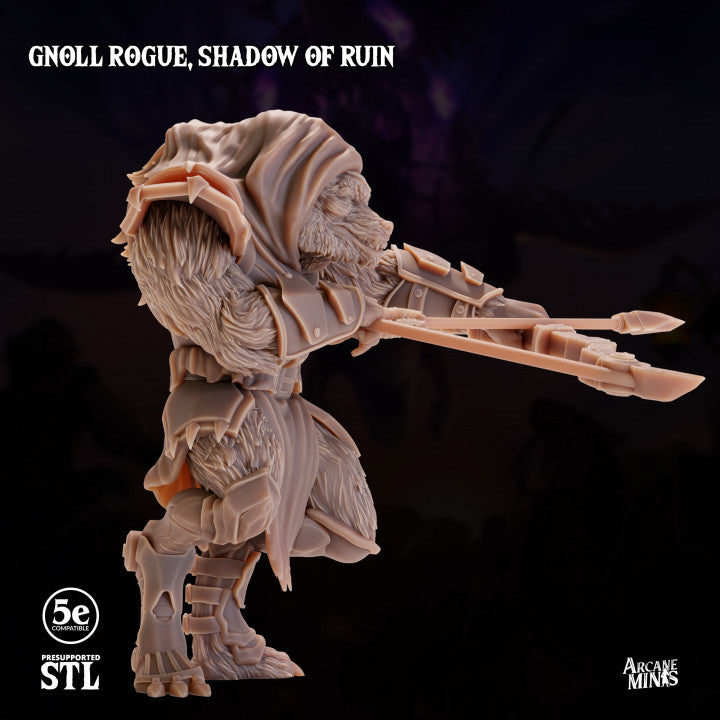 Gnoll Rogue Skyboard Stealth | Medium | Sordane Publishing | D&D DnD Pathfinder Miniature