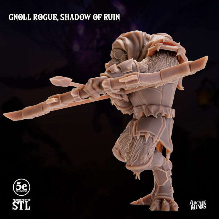 Gnoll Rogue Skyboard Stealth | Medium | Sordane Publishing | D&D DnD Pathfinder Miniature