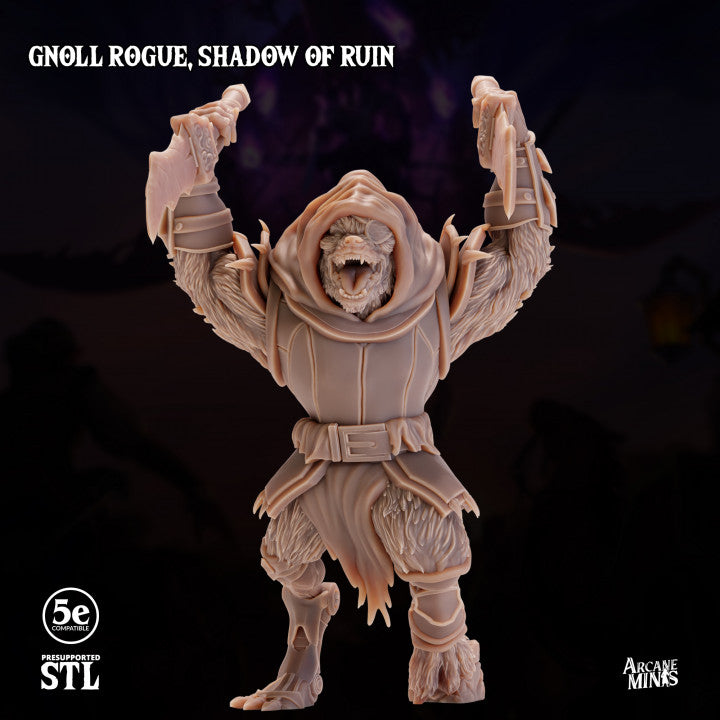 Gnoll Rogue Skyboard Stealth | Medium | Sordane Publishing | D&D DnD Pathfinder Miniature