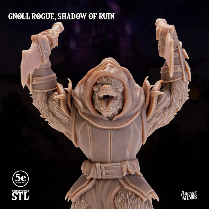 Gnoll Rogue Skyboard Stealth | Medium | Sordane Publishing | D&D DnD Pathfinder Miniature