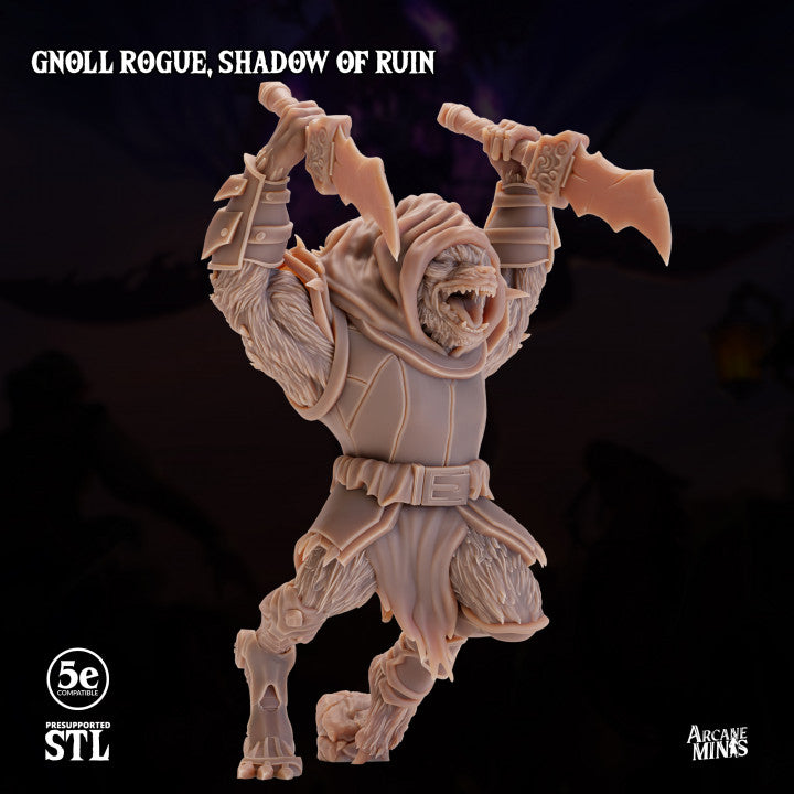 Gnoll Rogue Skyboard Stealth | Medium | Sordane Publishing | D&D DnD Pathfinder Miniature