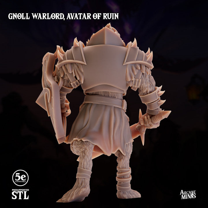 Gnoll Warlord Avatar Skyboard Large | Sordane Publishing | D&D DnD Pathfinder Miniature