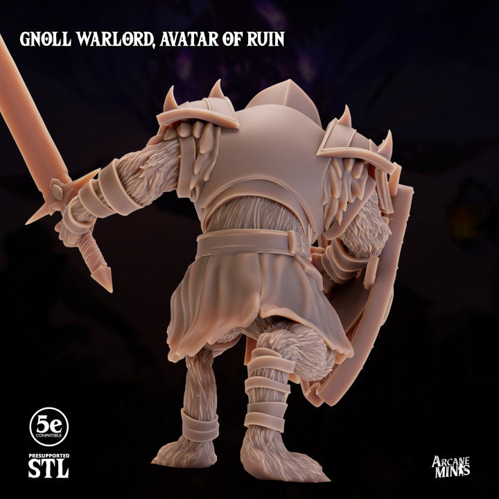 Gnoll Warlord Avatar Skyboard Large | Sordane Publishing | D&D DnD Pathfinder Miniature