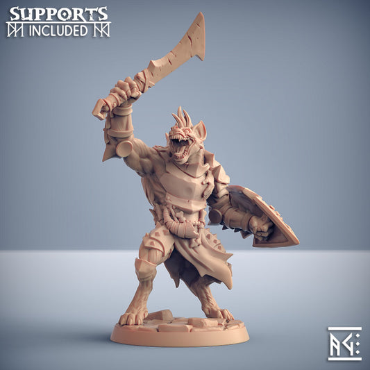 Gnoll Warrior Humanoid Monster Savage | Medium | Artisan Guild | D&D DnD Pathfinder Miniature