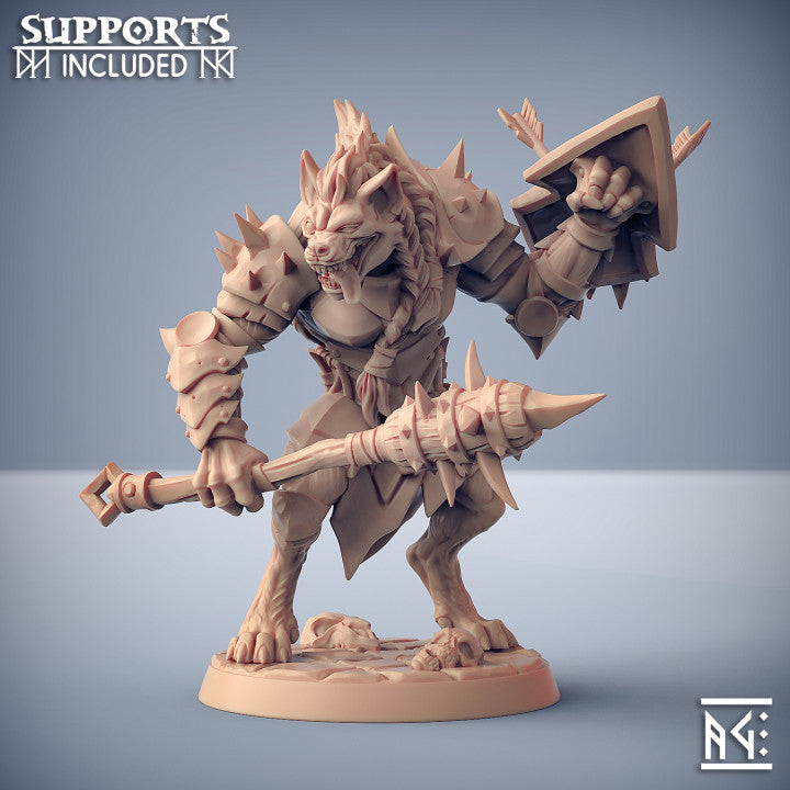 Bonegnasher Gnoll Warrior Fiend Large | Artisan Guild | D&D DnD Pathfinder Miniature