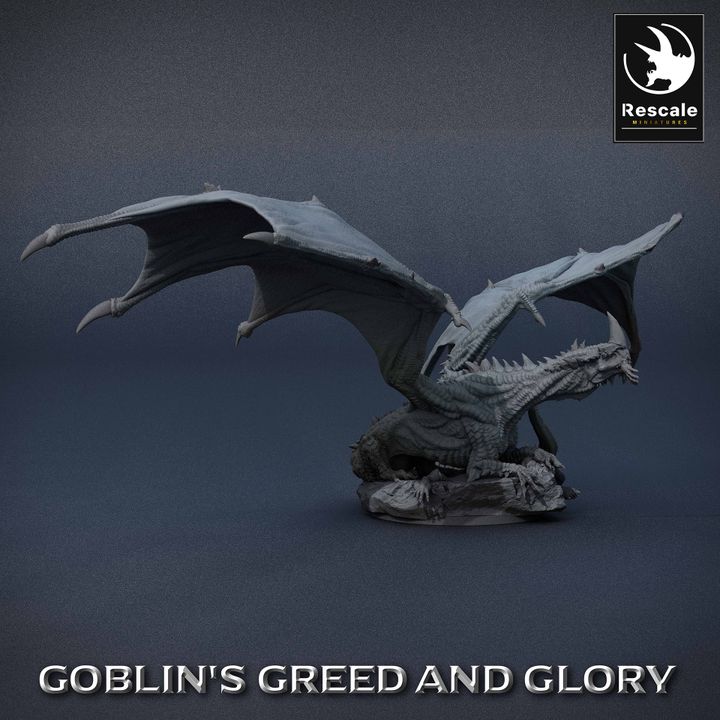 Young Green Dragon Forest Monster | Large | Rescale Miniatures | D&D DnD Pathfinder Miniature