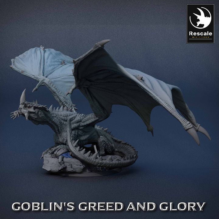 Young Green Dragon Forest Monster | Large | Rescale Miniatures | D&D DnD Pathfinder Miniature