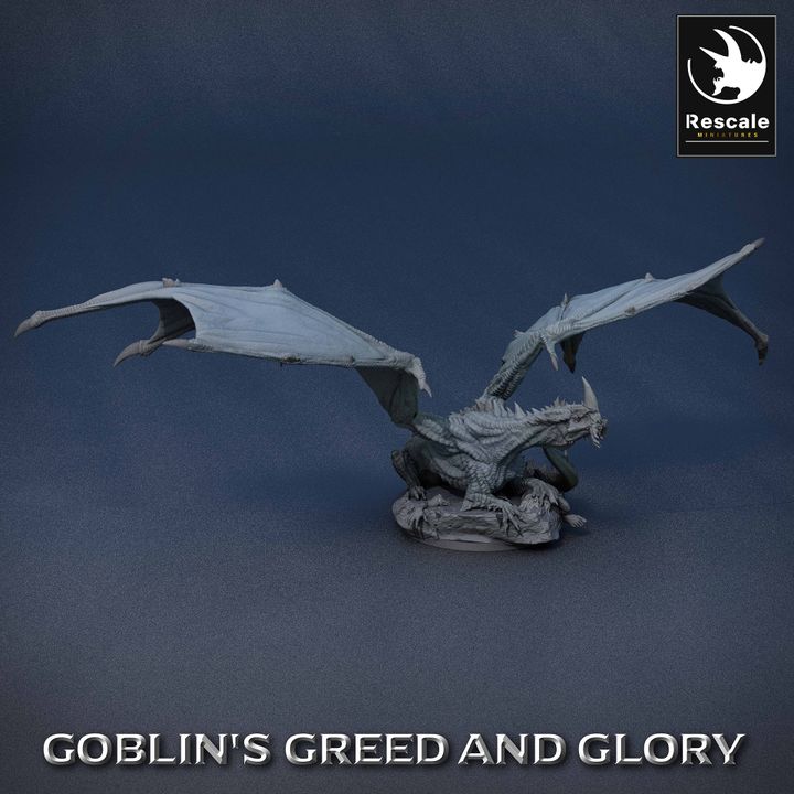 Young Green Dragon Forest Monster | Large | Rescale Miniatures | D&D DnD Pathfinder Miniature