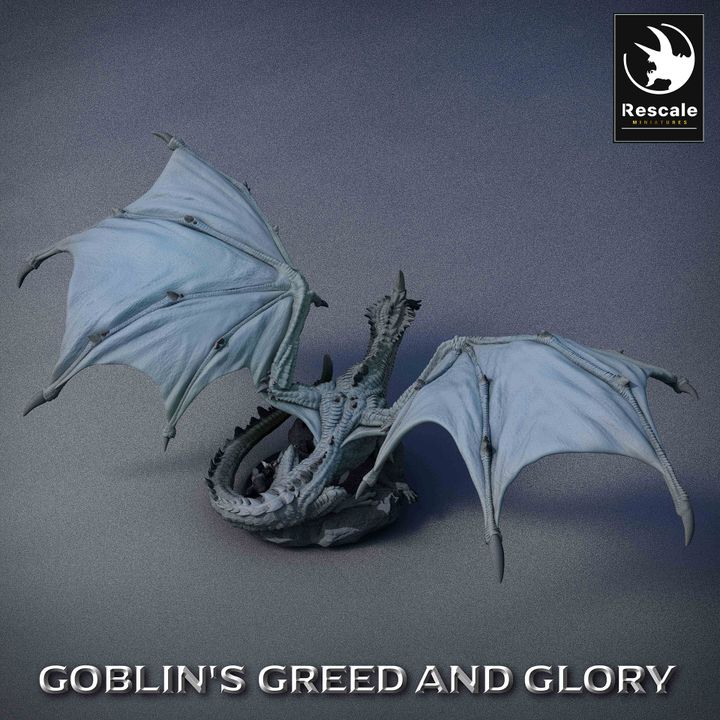 Young Green Dragon Forest Monster | Large | Rescale Miniatures | D&D DnD Pathfinder Miniature