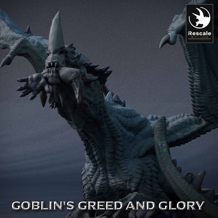 Young Green Dragon Forest Monster | Large | Rescale Miniatures | D&D DnD Pathfinder Miniature