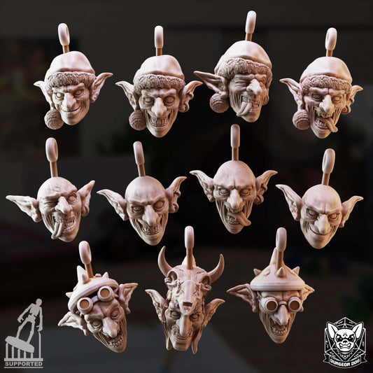 Goblin Head - Pendant (25mm Base)