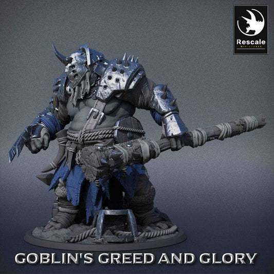 Ogre Warlord Giant Miniature | Large | Rescale | D&D DnD Pathfinder Miniature