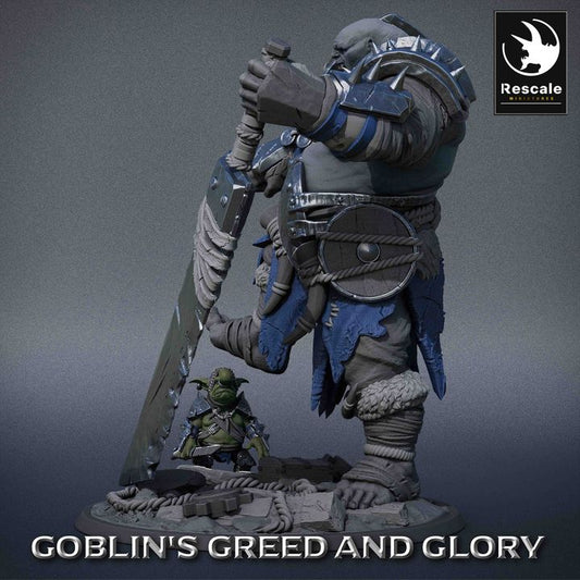 Ogre Warrior Giant Sword | Gargantuan | Rescale Miniatures | D&D DnD Pathfinder Miniature