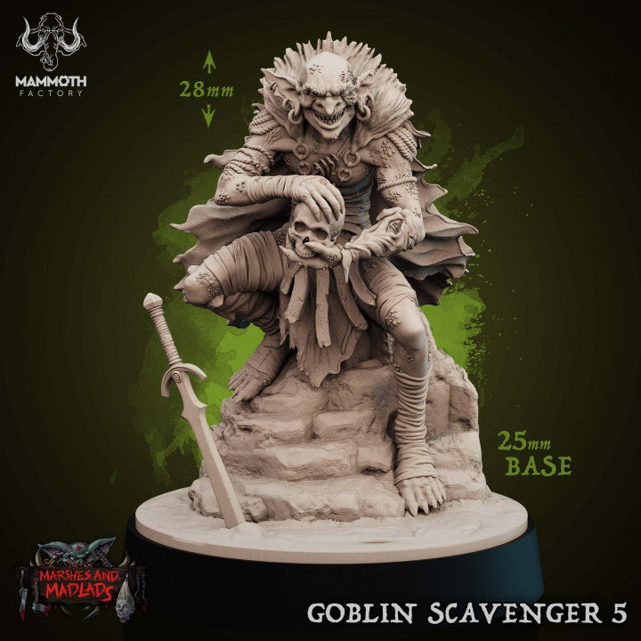 Goblin Rogue Scavenger Miniature | Medium | Mammoth Factory | D&D DnD Pathfinder Miniature