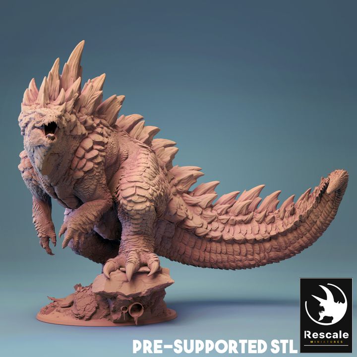 Kaiju Monster Lizardfolk Beasts | Gargantuan | Rescale Miniatures | D&D DnD Pathfinder Miniature
