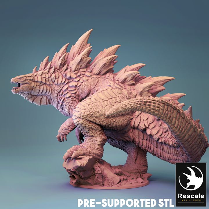 Kaiju Monster Lizardfolk Beasts | Gargantuan | Rescale Miniatures | D&D DnD Pathfinder Miniature