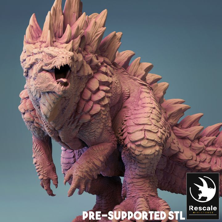 Kaiju Monster Lizardfolk Beasts | Gargantuan | Rescale Miniatures | D&D DnD Pathfinder Miniature