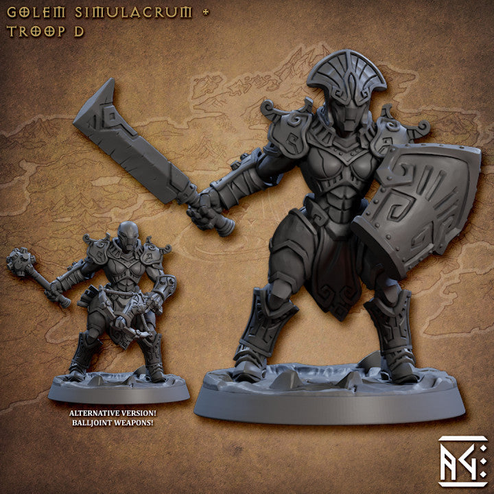 Golem Simulacrum Guardian Construct Model | Large | Artisan Guild | D&D DnD Pathfinder Miniature