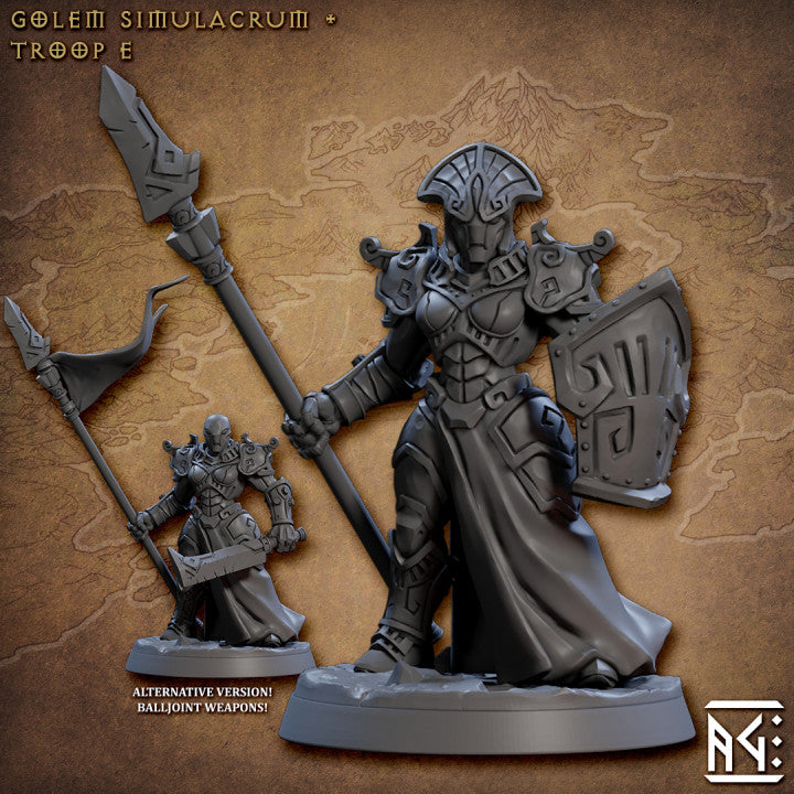 Golem Simulacrum Constructs Guard | Medium | Artisan Guild | D&D DnD Pathfinder Miniature
