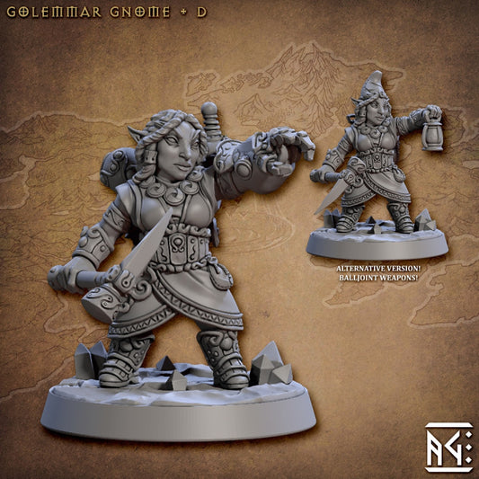 Golemmar Gnome - Command (25mm Base)