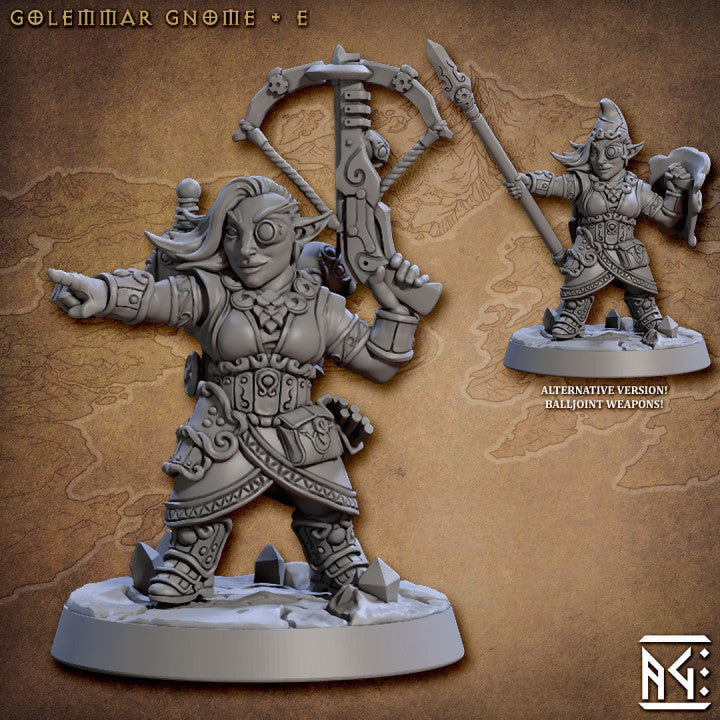 Gnome Artificer Crossbow Defender | Medium | Artisan Guild | D&D DnD Pathfinder Miniature