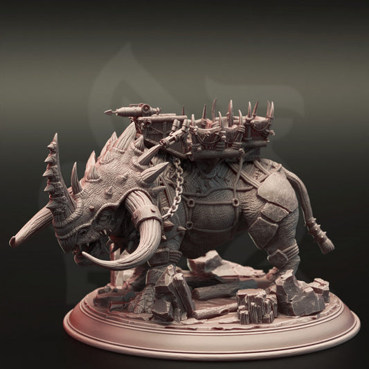 Great Beast Colossal Rhinoceros Orc | Colossal | DM Stash | D&D DnD Pathfinder Miniature
