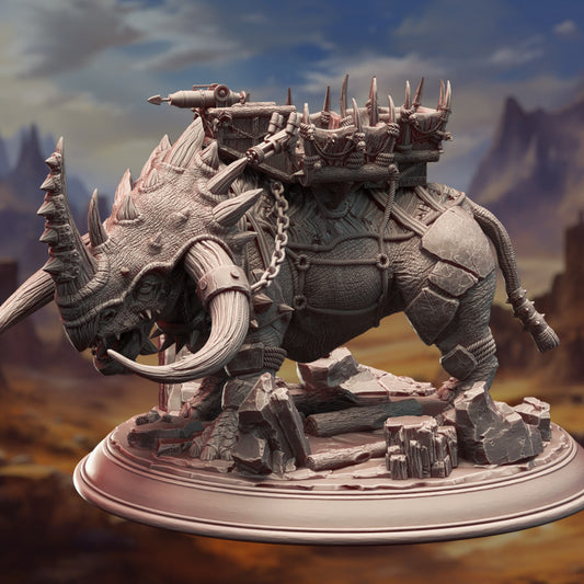 Great Beast Colossal Rhinoceros Orc | Colossal | DM Stash | D&D DnD Pathfinder Miniature