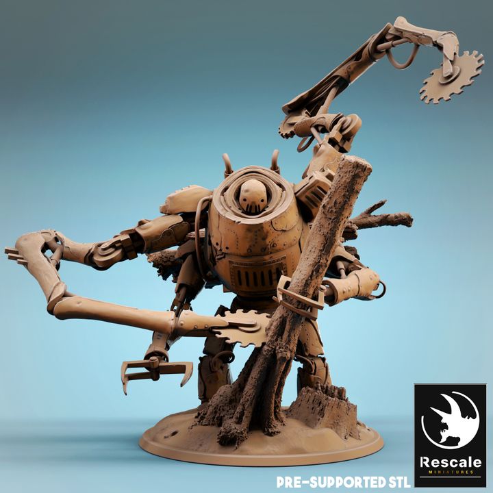 Mechanical Golem Construct | Gargantuan | Rescale Miniatures | D&D DnD Pathfinder Miniature