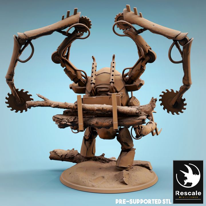 Mechanical Golem Construct | Gargantuan | Rescale Miniatures | D&D DnD Pathfinder Miniature